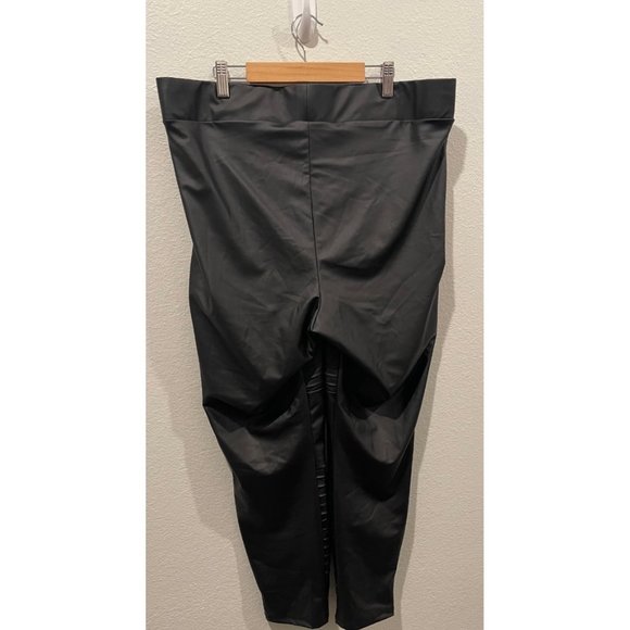 TORRID Black Faux Leather Moto Leggings - Picture 7 of 7